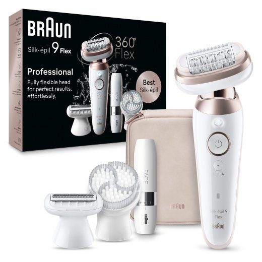 Braun SES9-360 Silk-épil 9 Flex epilaator roosa, valge