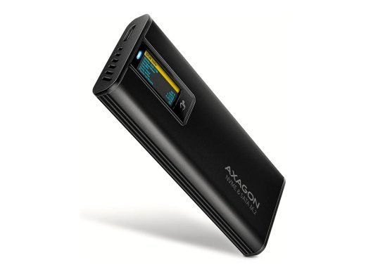 AXAGON USB-C 10Gbps - M.2 NVMe & SATA SSD DISPLAY box EEM2-SD2B