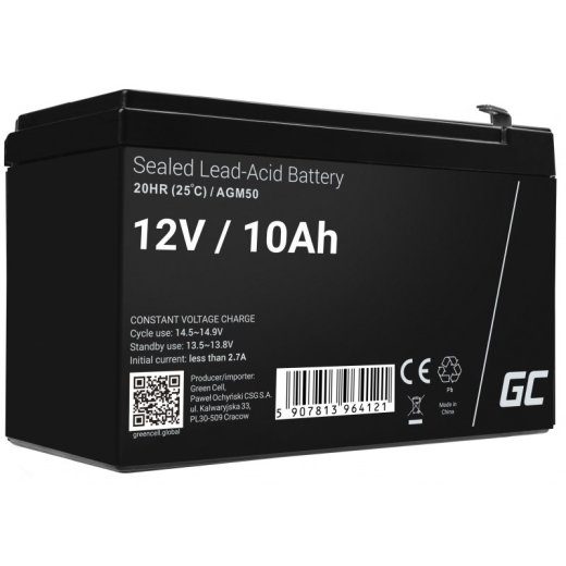 Green Cell AGM50 12 V 10 Ah VRLA AGM UPS-aku