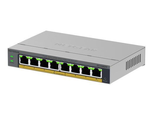 NETGEAR Easy Smart GS108EPP 8-Portiline Gigabit Ethernet PoE+ Lülitus