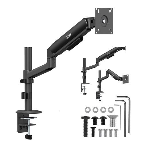 Ergo Office Monitori kinnituse/ripp, gaasipüstol, 17"-32", 1-10 kg, Mattmust, Max. VESA 100x100, ER-691 B