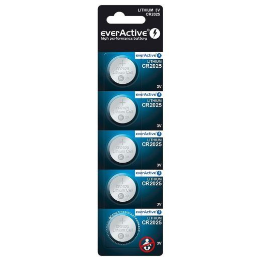 Liitiumaku mini everActive CR2025 - blister 5 tk.