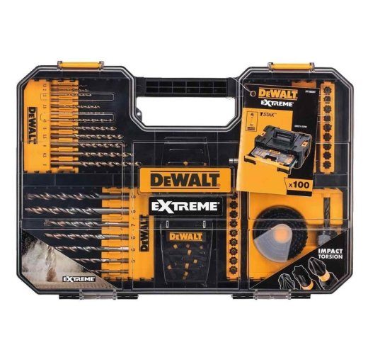 Dewalt Extreme Impact Torsion Fit TSTAK IV Sahtel - 100-tüki Puurimis- ja Veoset