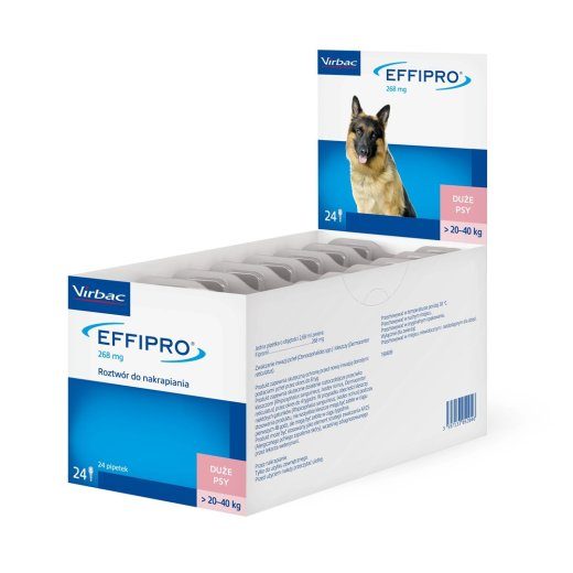 VIRBAC Effipro L (20-40 kg) - tilgad kirbudest ja puukidest koertele – 24 tk