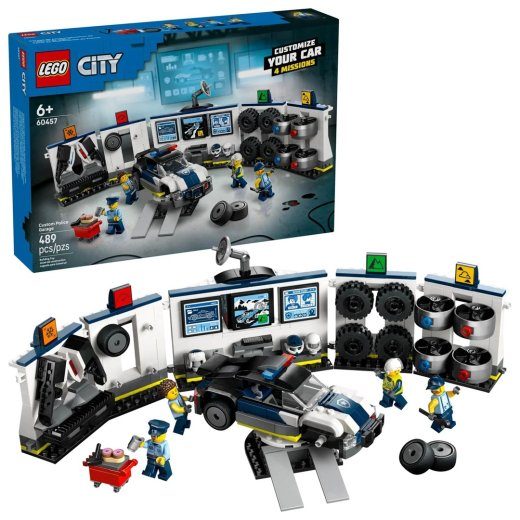 LEGO CITY 60457 Individualizuota Policijos Automobilio Garažas