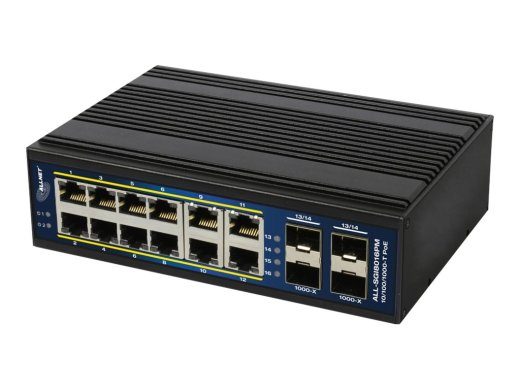 ALLNET ALL-SGI8016PM 12-portiline Gigabit PoE+ lüliti