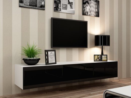 Cama TV-statiiv VIGO '180' 30/180/40 valge/must läik