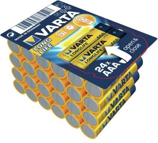 Battery LONGLIFE AAA LR03 24St.