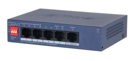 Switch DAHUA CS4005-4GT-36 Form factor Desktop/Wall-Mounting 5xRJ-45 ports RJ-45 Ports Type Gigabit Ethernet (10/100/1000) 5xGigabit Ethernet (copp