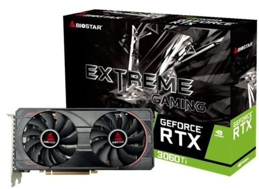 BIOSTAR GeForce RTX 3060 Ti 8GB Graafikakaart (N3606TM82)