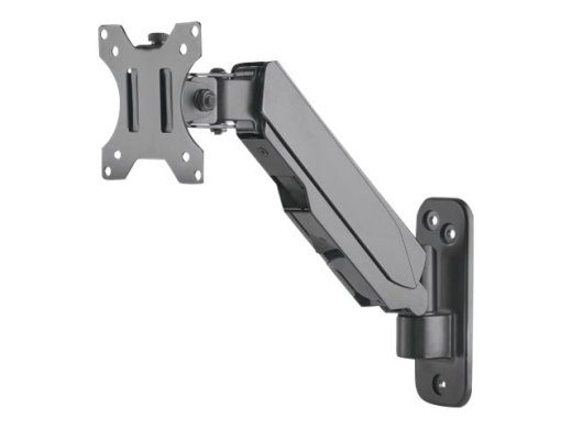 Manhattan TV & Monitor Mount, Wall, Spring Arm, 1 screen, Screen Sizes 17-32, Black, VESA 75x75 to 100x100mm, Max 8kg, Height Adjustable Swivel Arm