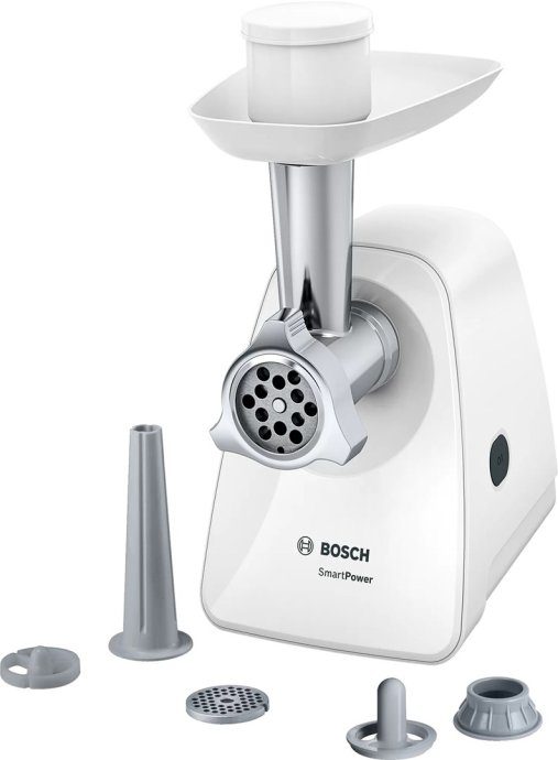 Bosch MFW2520W 1500 W mincer, Stainless steel, White