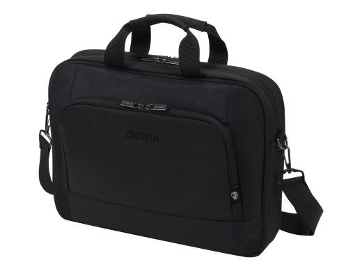 DICOTA Eco Top Traveller 14.1 kott Metal Neopreen 300D RPET polüester must