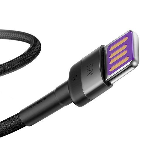 Baseus CATKLF-PG1 Cafule kiirlaadimise andmekaabel USB kuni USB-C 40W 1m / Hall/Must