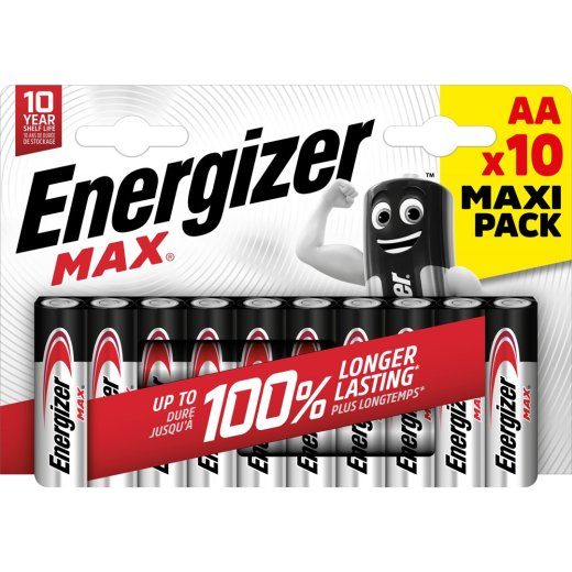 ENERGIZER BATTERIES MAX AA LR6 10 VNT ECO
