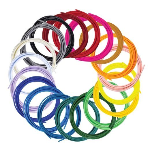 3Doodler Filament FLOW 20 PLA 20 Colors Täienduspakk Polüpiihape (PLA) Must, Sinine, Tume roheline, Tume roosa, Kuldne, Roheline, Lilac, Navy, Oran...