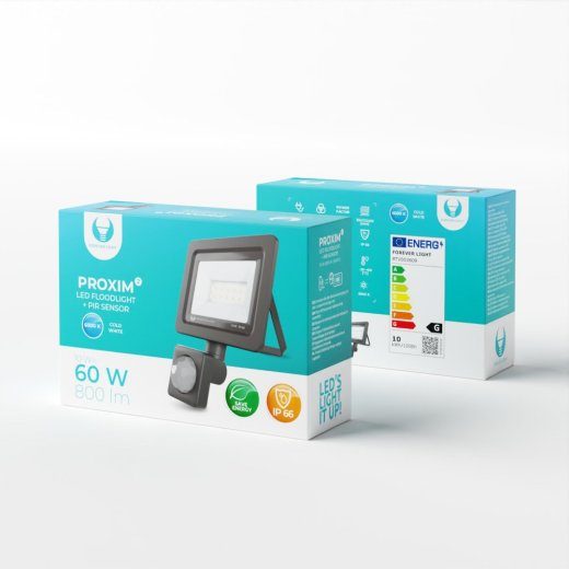 Forever Light Floodlight LED PROXIM II / 10W / 6000K / PIR IP66