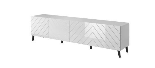 RTV kapp ABETO 200x42x52 valge/läikiv valge