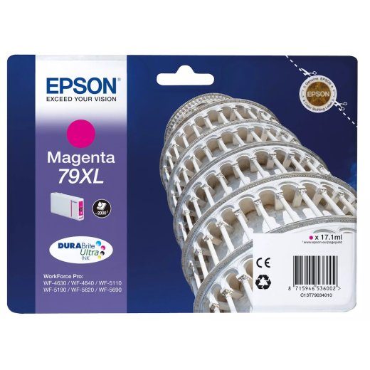 Epson 79XL Hele Magenta 2000-Page Ink C13T79034010