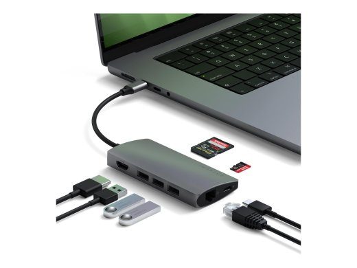 Satechi Alumiinium Multi-Port Adapter V2 USB-C dokkimisjaam
