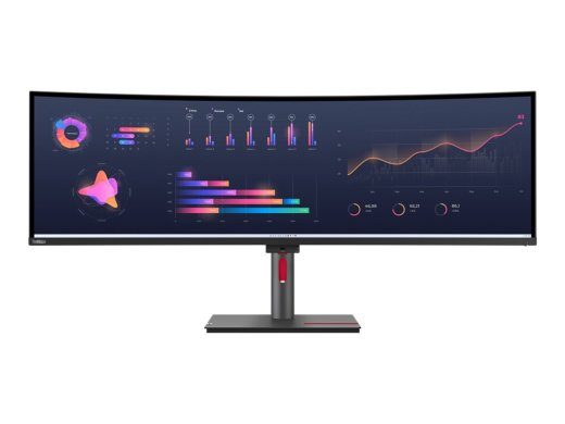 Lenovo ThinkVision P49w-30 49 " IPS 32:9 60 Hz 4 ms 5120 x 1440 350 cd/m² HDMI prievadų kiekis 2 Juodas Garantija 36 mėn.
