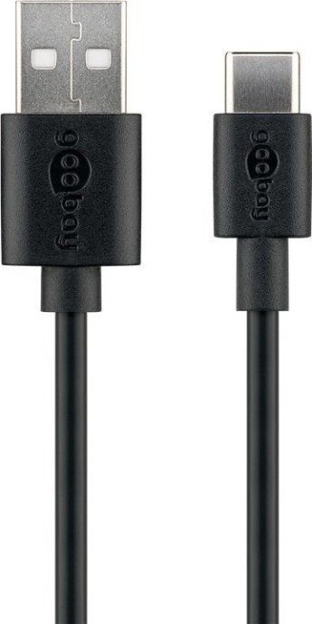 Goobay 59122 USB 2.0 kaabel (USB-C™ kuni USB A), must Goobay USB-C kuni USB-A