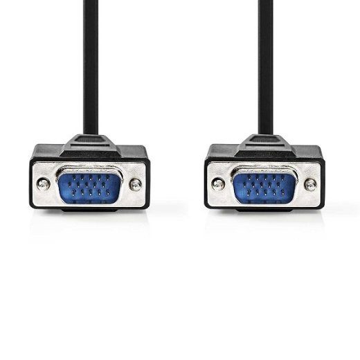 Nedis Adapter VGA (M) -> VGA (M) ühendamine 20m must