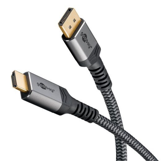 Goobay DisplayPort 1.2 to HDMI 2.0 adapter 4K 60Hz 5m hõbedane