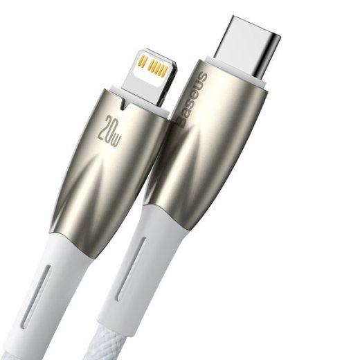 Baseus Glimmer USB-C Lightning kaabel 20W 1m / valge