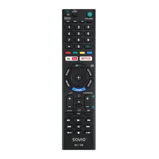 Savio RC-08 pilot zdalnego sterowania TV Przyciski