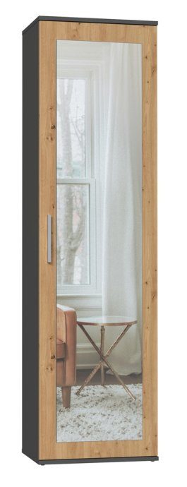 Topeshop DUO SZAFA ANT/ART KP magamisruumi kapi/kapis 2 riiulit 1 ukse(t)