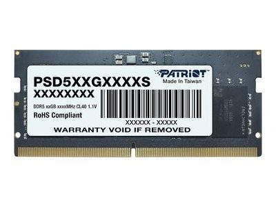 Patriot Signature Line DDR5 SDRAM 8GB CL46 On-die ECC SO DIMM 262-PIN