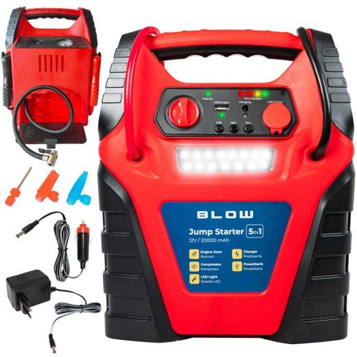 Jump Starter kompresorius lygintuvas 5in1