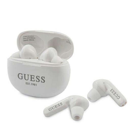 Guess Kõrvaklapid Bluetooth GUTWS1CWH TWS + Doki seisk valge