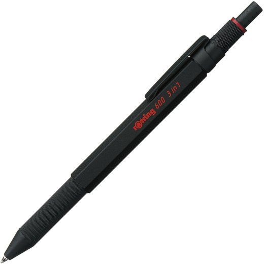 Rotring 600 Multipen 3in1 Must Peenjuhe Pliiats
