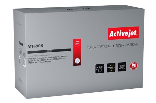 Activejet ATH-90N Toner (asendus HP 90A CE390A; Supreme; 10000 lehte; must)