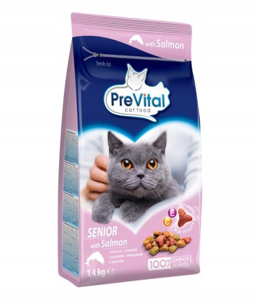 PREVITAL Senior Lõhe - kasside kuivtoit - 1,4kg