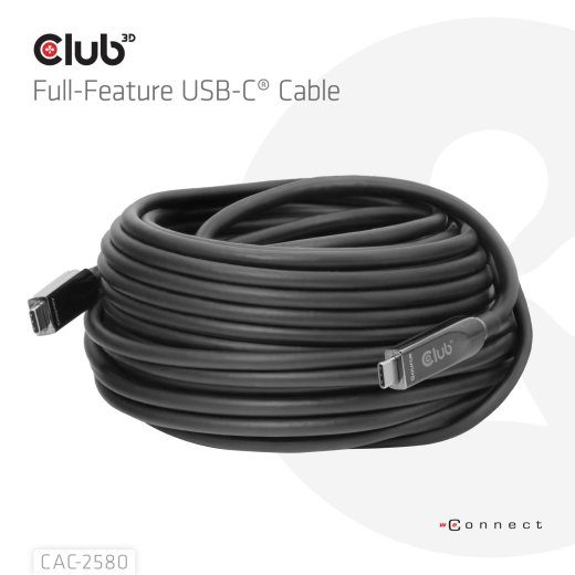 KAABEL USB-C 15M/M/M CAC-2580 CLUB3D
