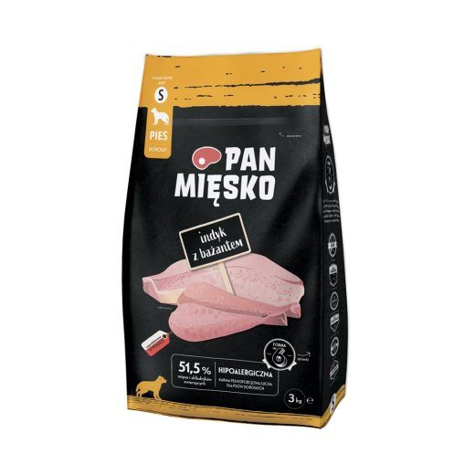 PAN MIĘSKO Kalkun ja faasaniga S - kuivkoeratoit - 3kg