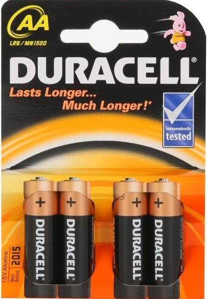 Duracell AA/LR6 Alkaline Basic MN1500 4 tk