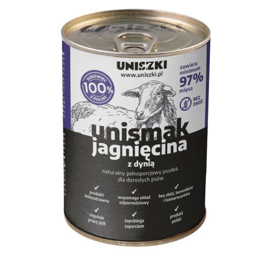 UNISZKI UNIsmak Lamb with pumpkin - niiske koeratoit - 400g
