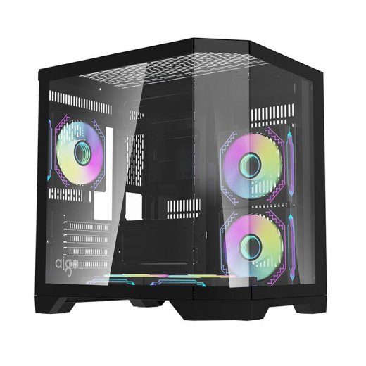Darflash FT350 arvutikarp + 5 aRGB ventilaatorit (must)
