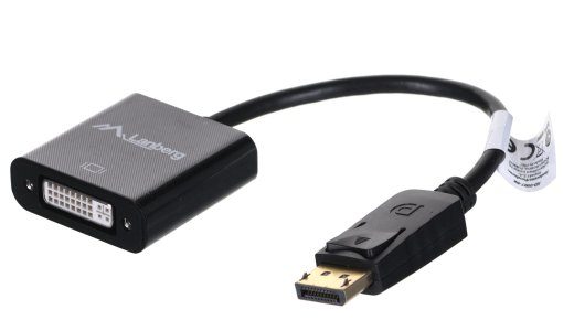 Lanberg AD-0007-BK 0.1m DisplayPort DVI-D must adapter