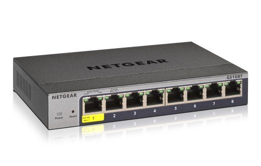 NETGEAR GS108T Juhitav L2 Gigabit Ethernet lüliti (Hall)