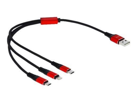DeLOCK 3 in 1 Laadimiskaabel Ainult 30cm