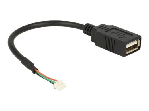 Delock USB sisemine kuni välismaine adapter 15cm must