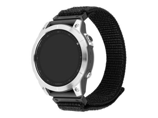 Fixed Sporty Strap for Garmin QuickFit 22mm 160-210 mm Nylon Black