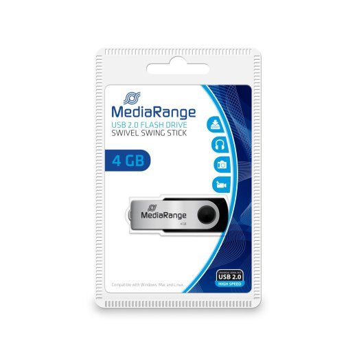 MÄLUKÄIGUS FLASH USB2 4GB/MR907 MEDIARANGE