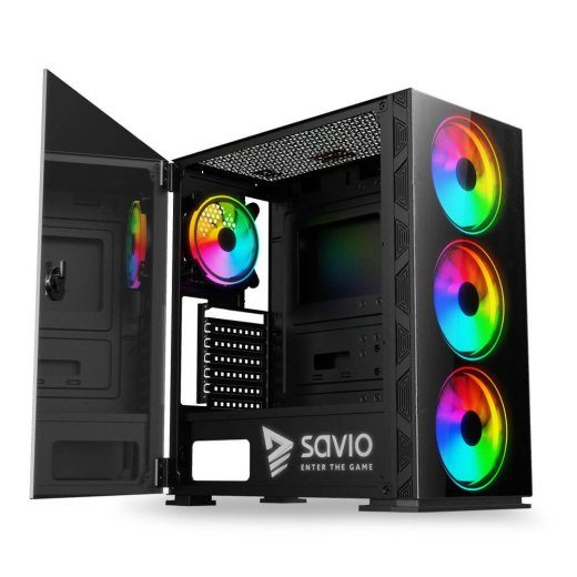 SAVO PC Case Prime X1 ARGB Glass Black