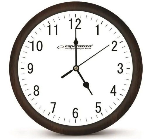Esperanza Los Angeles Round Mechanical Clock Black, White